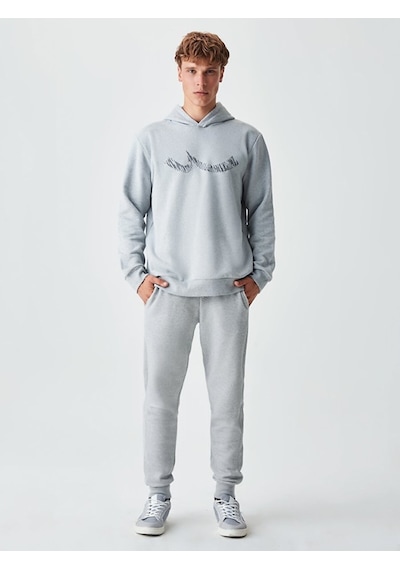 Ltb Kapüşonlu Ltb Logolu Gri Sweatshırt (540129974)