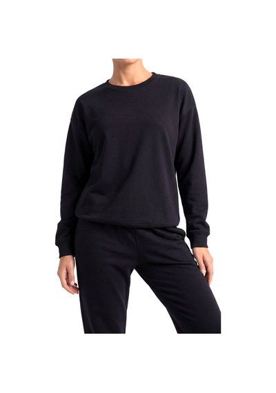 Akbeniz Kadın Basic Sweatshirt Eşofman Takımı Siyah