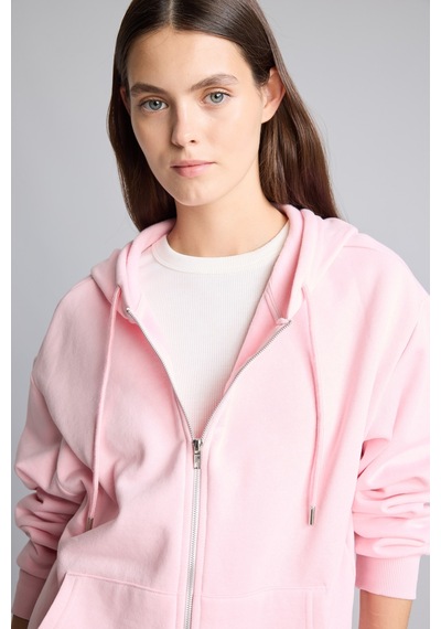 Defacto Relax Fit Kapüşonlu Cepli Basıc Fermuarlı Sweatshirt C1809ax26wnpn38 Pembe-pn38