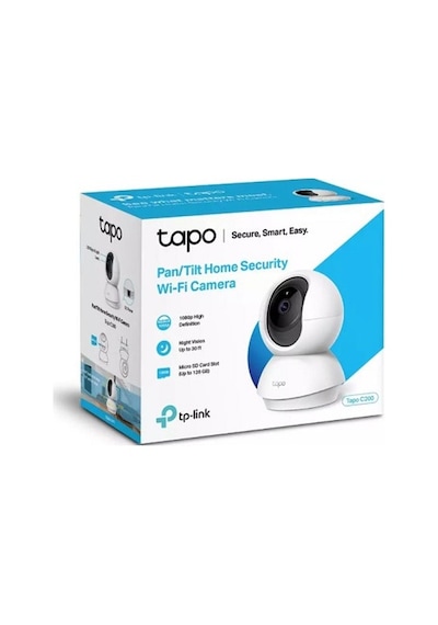 TP-Link Tapo C200 Full HD 1080p Gece Görüşlü 128 GB Micro SD