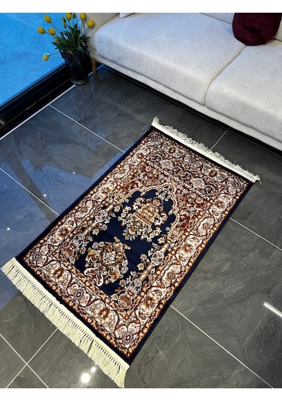 Seccade Dokuma Halı Seccade Püsküllü 80x125 Mavi