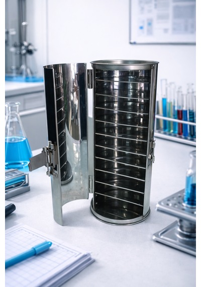 Petri Sterilize Kabı Raflı Paslanmaz Çelik Laboratuvar İçin