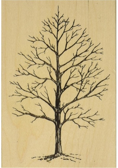 Judikins Kauçuk Damga, 10x7 Cm, Kış Ağacı Deseni