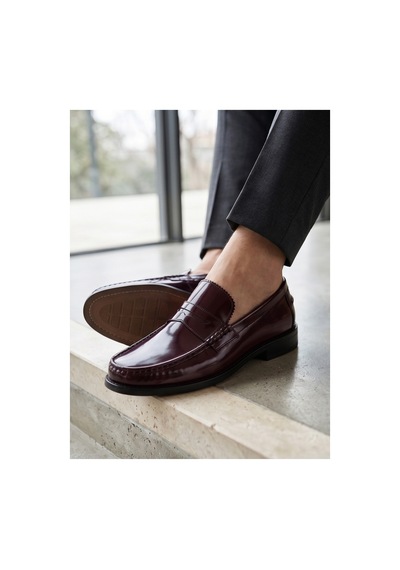 Crc Ayakkabı Artisan Studio Hakiki Deri Açma Deri Özel Tasarım Loafer Ayakkabı Bordo