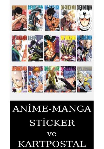 One Punch Man 11-25 Eksiksiz Manga Seti 15 Kitap / Tek Yumruk / Anime-manga Sticker Ve Kartpostal