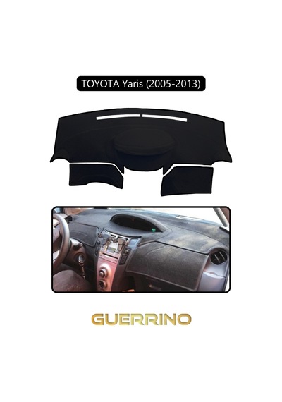 Toyota Yaris 2005-2013 Torpido Koruma Halısı Siyah Kenar