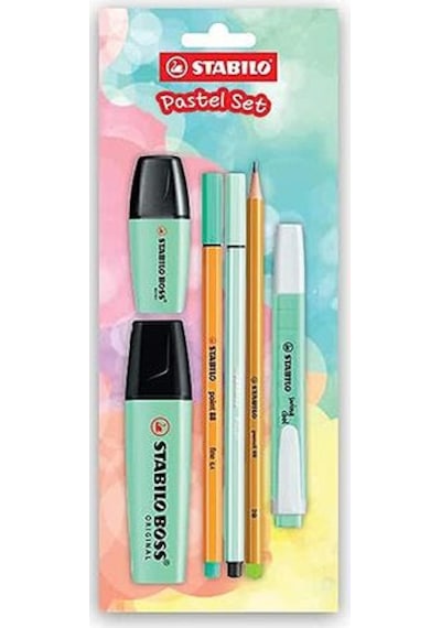 Stabilo Tek Renk Pastel Set 6'lı Yeşil