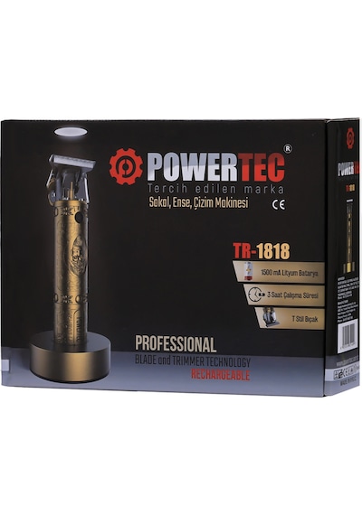 Powertec TR-1818 Sakal Ense Çizim Tıraş Makinesi