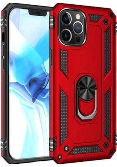 Apple Uyumlu  iPhone 12 Pro İle Kılıf Tam Koruma Yüzüklü Standlı Tank Gövdeli Telefon Kılıfı Kapak