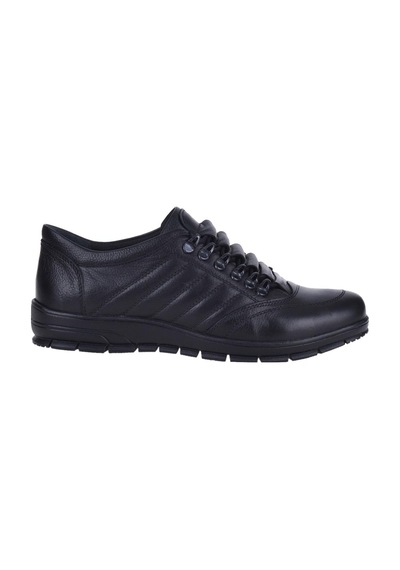 Berenni M197 Siyah %100 Deri Erkek Sneakers Spor Ayakkabı Siyah