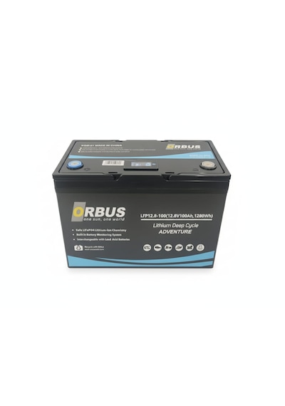Orbus 12.8 V 100Amper Lityum Lifepo4 Akü