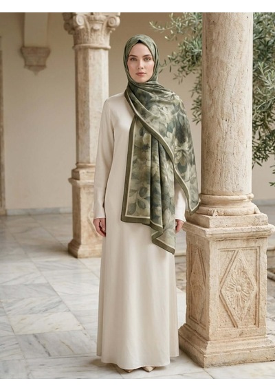 Camellia Scarfs Frosted Bloom Müslin Şal Çağla - Doğal Ve Ferah Stil