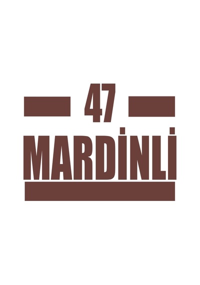47 Mardinli Araba Sticker 17x17 Cm Kahverengi
