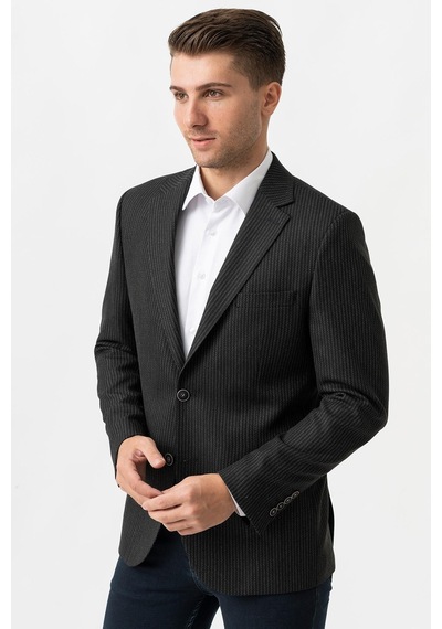 White Stone Trento C3001 Likralı Regular Fit 6 Drop Ceket Desenli - 50 Siyah