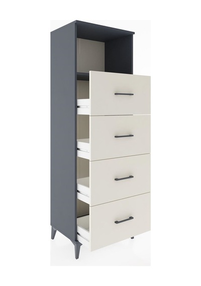 Hyperion Dolap Tek Raflı 4 Çekmeceli 60x44x182 Antrasit-aytaşı Antrasit Hyperion Dolap Tek Raflı 4 Çekmeceli 60x44x182 Antrasit-aytaşı Antrasit