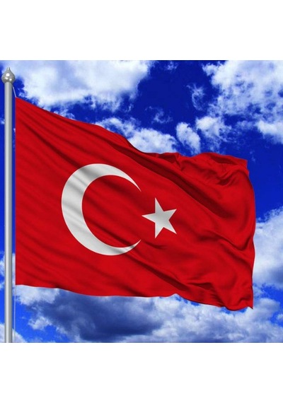80x120 Cm Raşel Türk Bayrağı Kenarı Dikişli Yurt 80x120