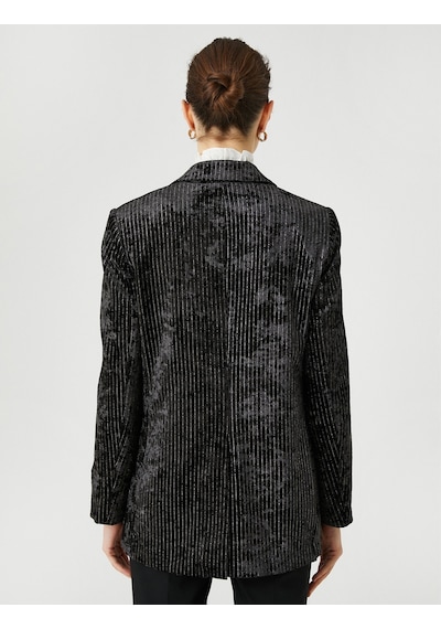 Koton Melis Ağazat X Koton - Pırıltılı Kadife Blazer Ceket Siyah 3wak10301ek 3WAK10301EK999 Siyah Koton Melis Ağazat X Koton - Pırıltılı Kadife Blazer Ceket Siyah 3wak10301ek 3WAK10301EK999 Siyah
