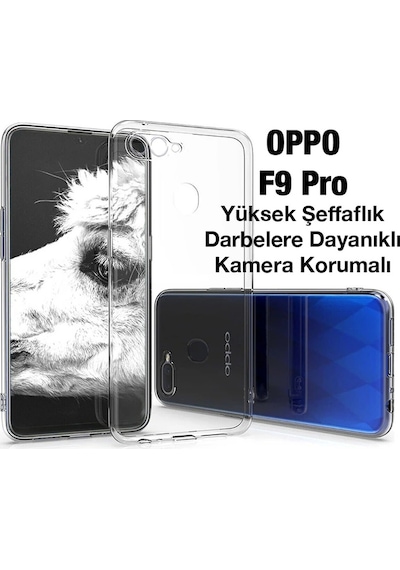 Ally Oppo F9 Pro Kılıf Kamera Korumalı Ultra İnce Şeffaf Silikon Kılıf- 5775 Mh-hs6643-0911
