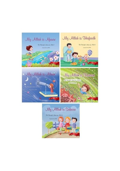 The Beautiful Names of Allah 1-5 Book Set - Zeynep Sevinç Eren - Türkiye Diyanet Vakfı Yayınları