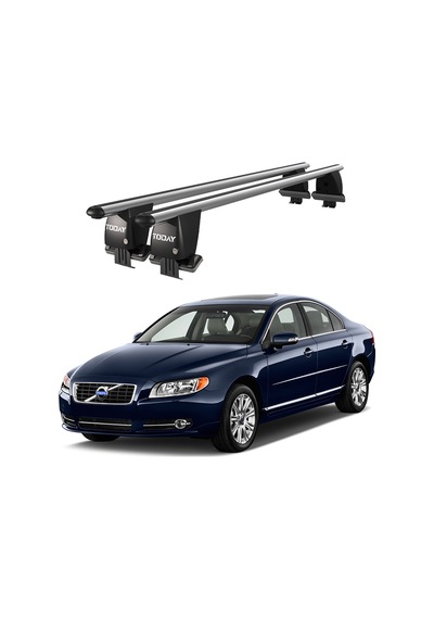 Royal Volvo S80 2006-2016 Uyumlu Gri Kilitli Ara Atkı Port Bagaj Tavan Barı
