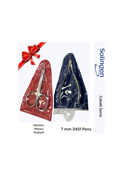 Solingen 3451 7 Mm Manikür Pensi - Manikür Makası Hediyeli