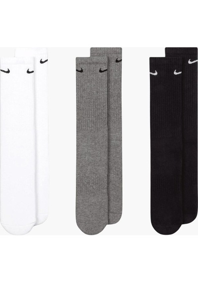 Nike Sx7664-964 Everyday Cushioned Crew Antrenman Çorapları 3 Çift Cok Renklı