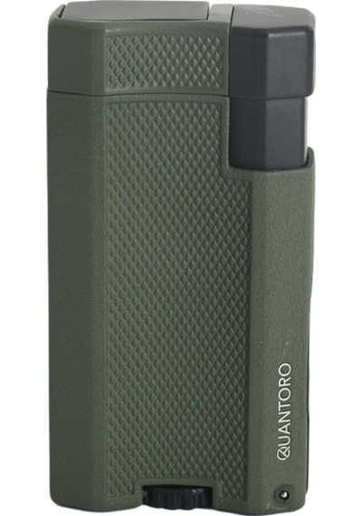 Quantoro Çift Torch Pürmüz Yeşil Metal Puro Çakmağı - Trz1076