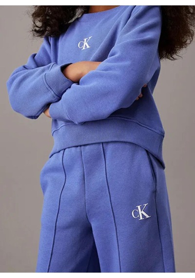 Calvin Klein Ck Logo Fleece Jogge, C6d Mavi Kız Çocuk Eşofman Altı