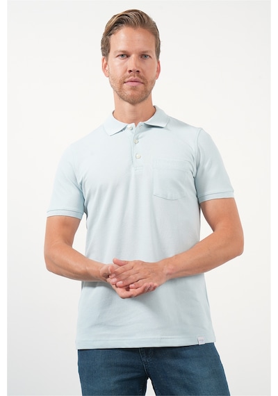 Mavi Polo Yaka Kısa Kol Cepli Comfort Fit Pamuklu Tişört 1011260155