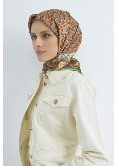 Armine Saf İpek Sura Eşarp-2026 İlkbahar-yaz- 951800d Yeşil