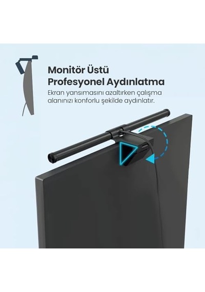 Ayrex Ef-354 Kablosuz Kumandalı, Dokunmatik Ayarlanabilir Bilgisayar Monitör Işık Çubuğu Genel