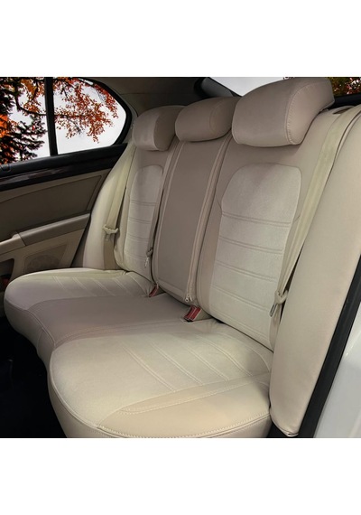 Skoda Superb Uyumlu Araca Özel Oto Koltuk Kılıfı 158482 Açık Bej