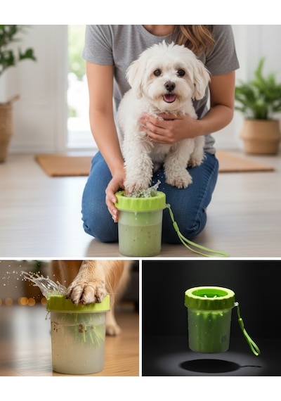 Tnabilir - 323 - Köpek Ayak Temizleme Aparatı - Glblseme - Silikon Fırçalı