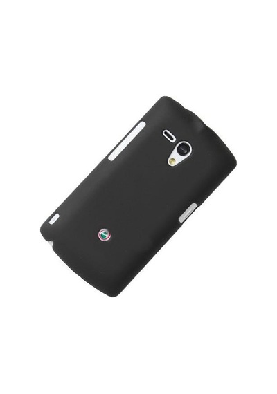 Xperia Neo L İle Uyumlu Sert Kauçuk Kılıf Siyah Renk