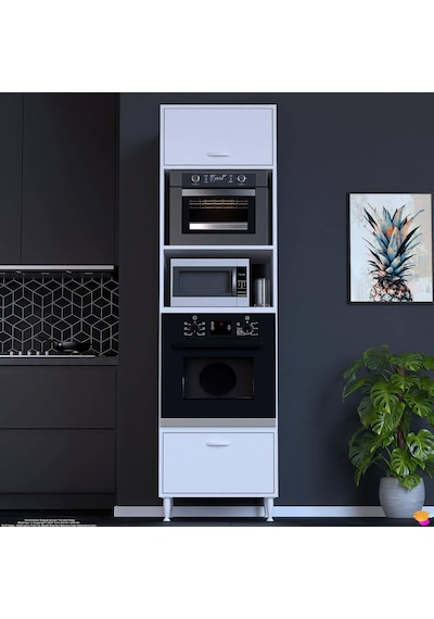 Eliusta Viramo Mikrodalga/ankastre Fırın Dolabı Kapaklı Depolama Alanlı 60x217x56 Cm Modüler Dolap Beyaz Eliusta Viramo Mikrodalga/ankastre Fırın Dolabı Kapaklı Depolama Alanlı 60x217x56 Cm Modüler Dolap Beyaz