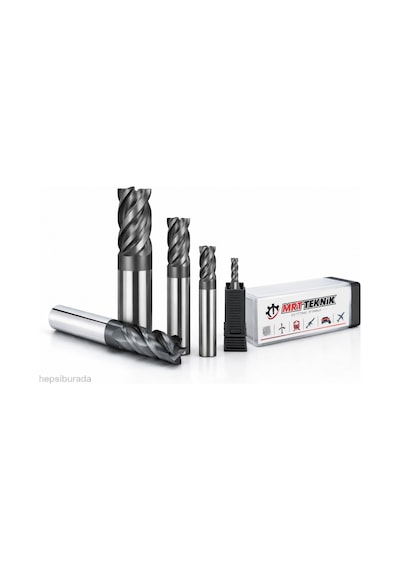 10 Mm 72 Boy Karbür Parmak Freze Chatter Free 4 Ağız Alcrn Kaplama Değişken Helis Pahlı Köşe Cnc Freze Ucu