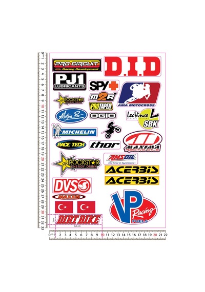 Motosiklet Sponsor Sticker Seti Seti 5 Motosiklet Sponsor Sticker Seti Seti 5
