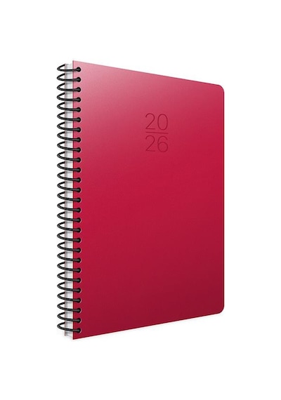 Gıpta 2026 Spiralli Haftalık Ajanda 20x28 Cm 422-sek Kırmızı Kırmızı