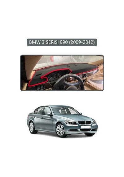 Bmw 3 Serisi E90 2009-2012torpido Koruma Halısı Gri Kenar
