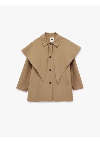 Koton Gabardin Kumaş Uzun Kollu Cepli Düğmeli Pelerin Detaylı Oversize Trençkot Deve Tüyü 6sak00002uw Taba Koton Gabardin Kumaş Uzun Kollu Cepli Düğmeli Pelerin Detaylı Oversize Trençkot Deve Tüyü 6sak00002uw Taba