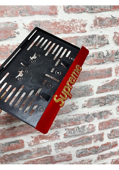 Supreme Gold Pleksi Motor Plakalığı