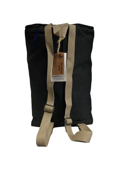 Old Cotton Cargo Kaliteli Büyük Boy Vintage Yarım Ay Disayn Sırt Gezi Spor Çantası Toledo Bag 28 Cm X 47 Cm Siyah