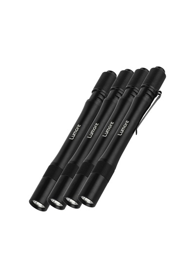 Unisex Dört Paket Kalem El Feneri Flaş Işığı, Siyah, Tek Boyut
