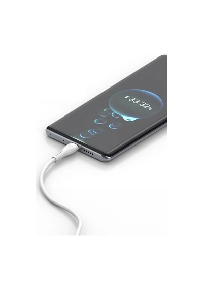 Cihaz Şarjı Telefon Aksesuarı Mobil Bağlantı Şarj Kablosu Lightning 3.0a Data Kablo U14 Beyaz