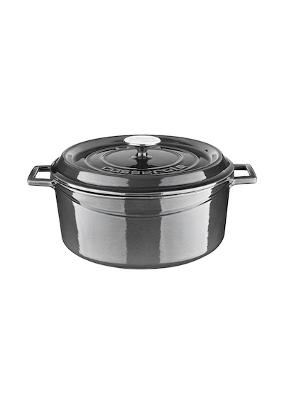 Metal Premium Serisi - Döküm Yuvarlak Tencere, 28 Cm, Majolik Gri Belirtilmemiş