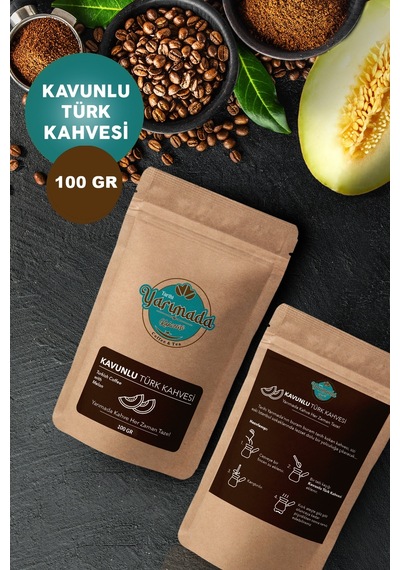 Tarihi Yarımada Kahvecisi Taze Çekilmiş Orta Kavrulmuş ve Öğütülmüş Kavunlu Türk Kahvesi 100 G