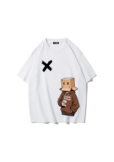 Brz Collectıon Brz Collection Unisex Oversize Good Person T-shirt Beyaz