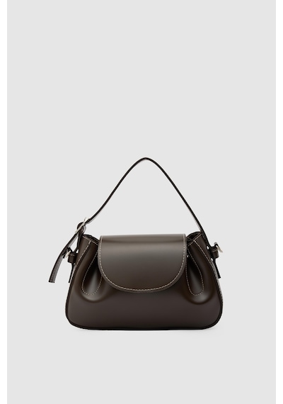 Shule Bags Lover Oval Çapraz Çanta Kahve Kahve