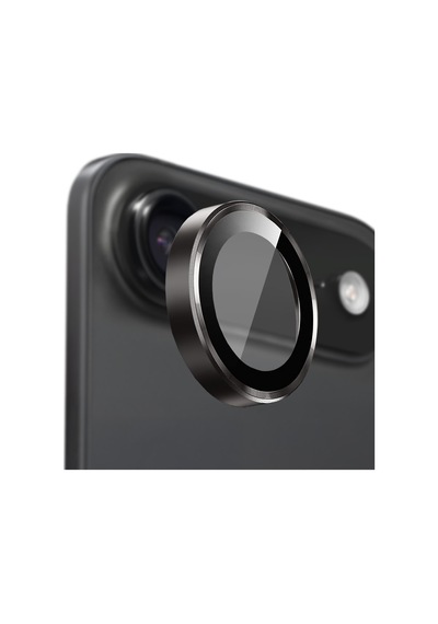 Buff Apple Uyumlu iPhone 17 Air Metal Kamera Lens Koruyucu Black Siyah