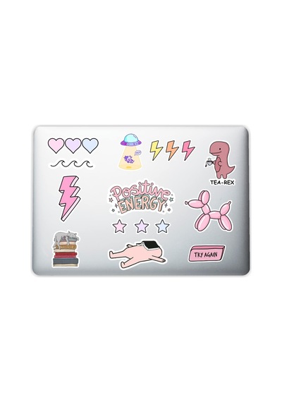 Pink Pembe Temalı Laptop Notebook Tablet Telefon Sticker Set 004 1